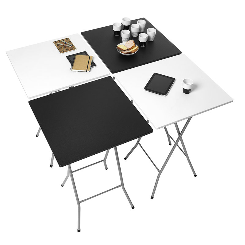 Monette Extendable Metal Base Dining Table, White