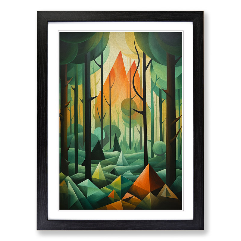 Single Picture Frame Print on Wood, Black Framed, 46cm H x 34cm W