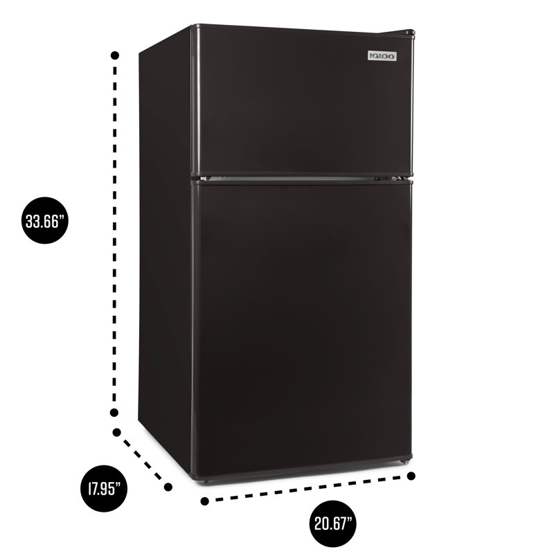 Réfrigérateur avec congélateur supérieur de 3,2 pouces cubes Igloo