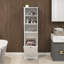Armoire de trieur de linge inclinable à un compartiment et une porte - Blanc