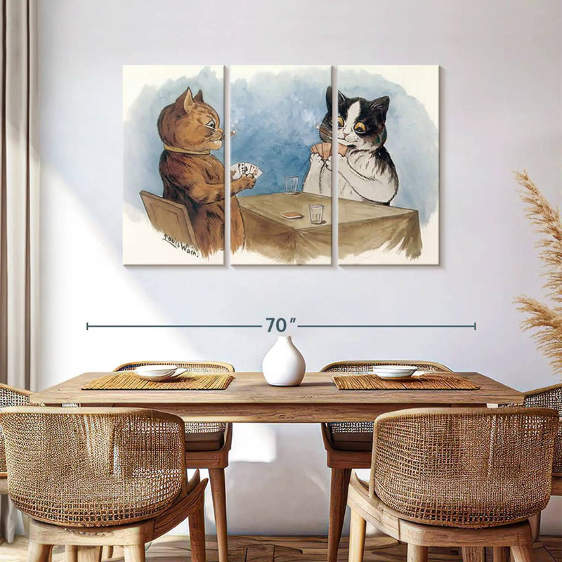 Cat Poker, 36" H x 57" W