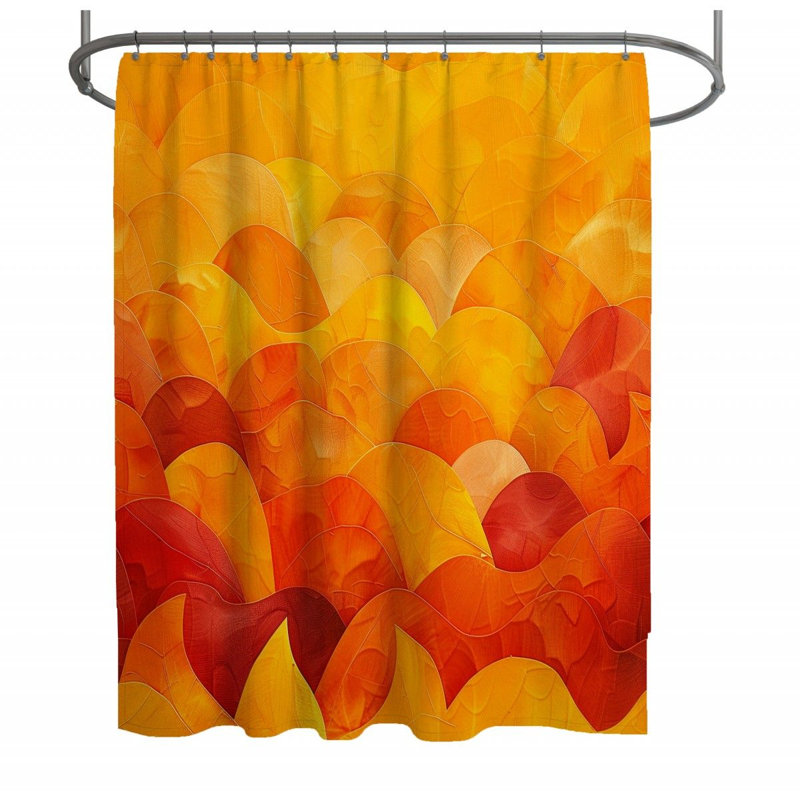 Leaves Shower Curtain -  Art Bathroom Decor, 73"H x 70"W