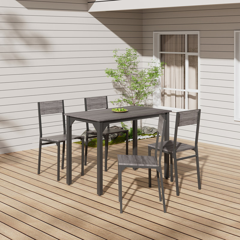 4 - Person Dining Set, Black
