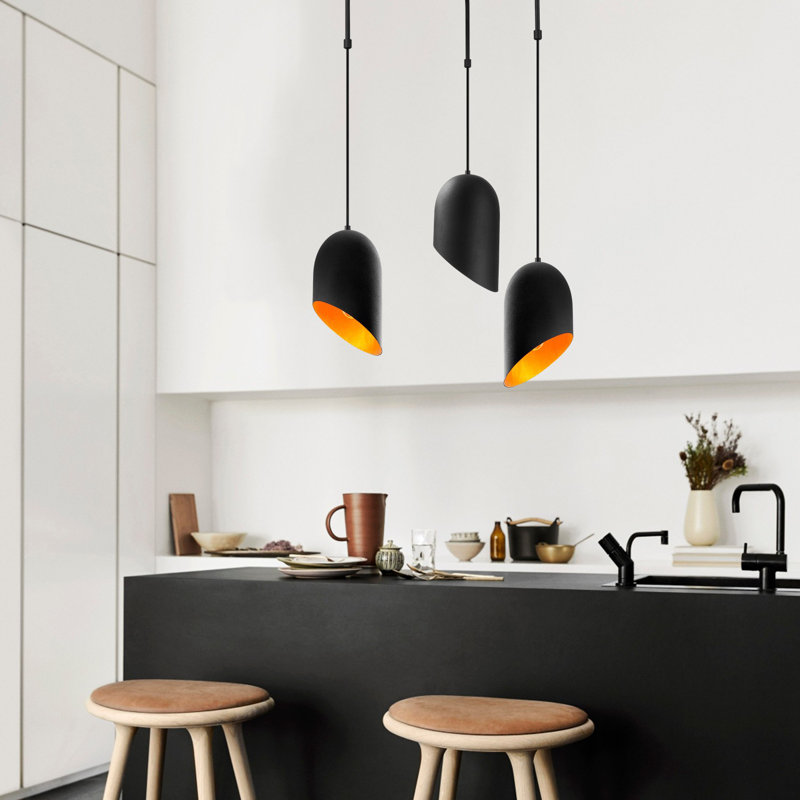 Luminaire suspendu en grappe à 3 lumières Finbar