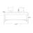 White Rectangular with 3 drawers desk-108985621