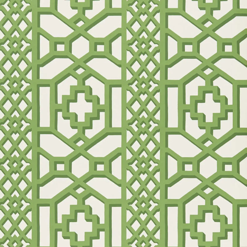 Zanzibar Trellis Wallpaper, Jade