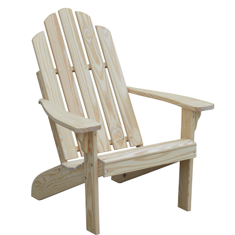 Chaise Adirondack en bois Urich, Brut