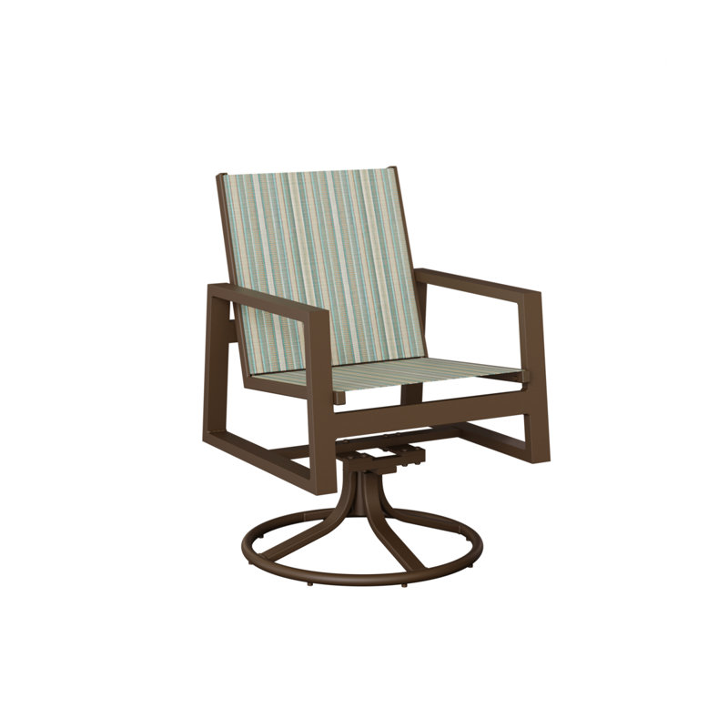 Chaise berçante pivotante berçante Vida de Berlin Gardens, Spa à rayures Windsor, Filon de bois mesquite