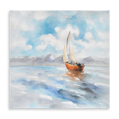 Sailboat Landscape Tablecloth | Coastal Marine Decor Indoor Outdoor