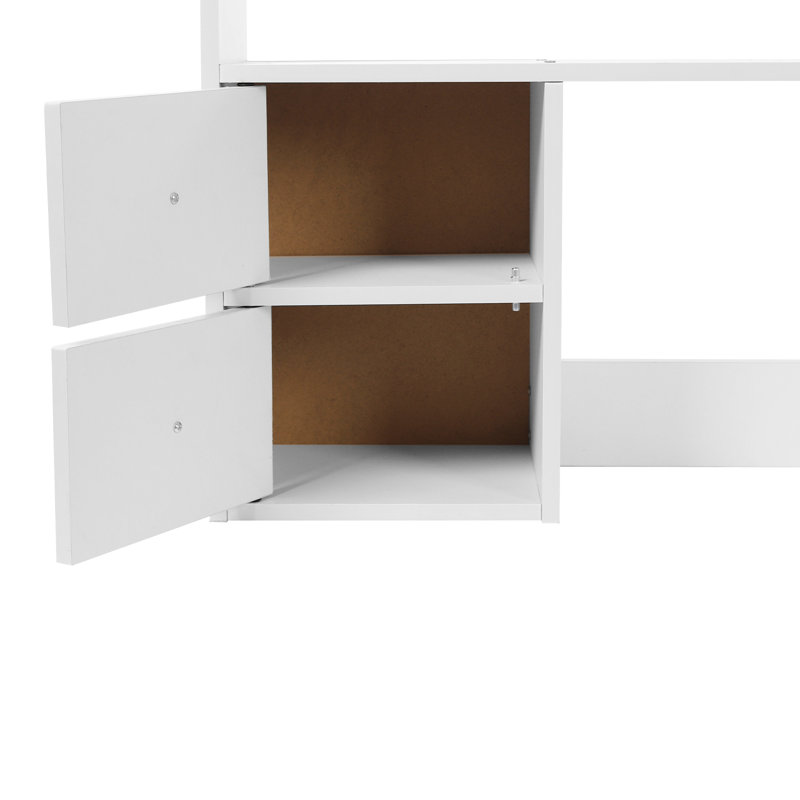 Desktop Organizer Office Storage Rack, White