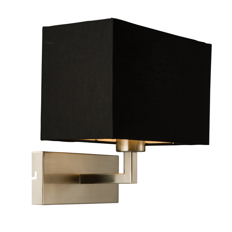 Sempronius Armed Sconce, White, Satin Nickel