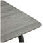 Table rectangulaire en grain de bois de style industriel avec plateau en bois aggloméré et pieds en fer noir