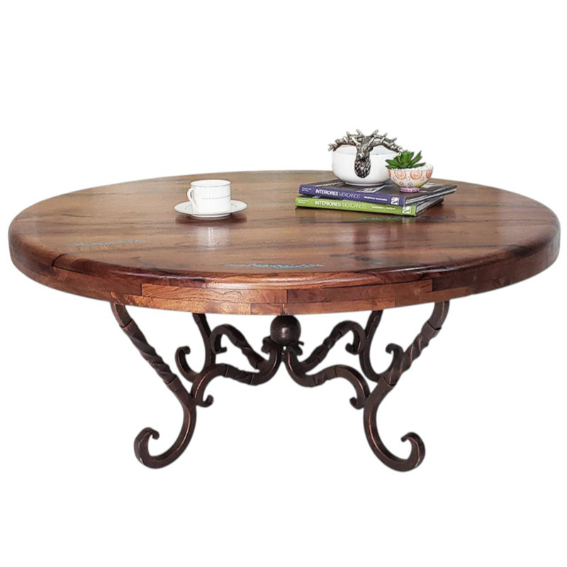 Southwestern Coffee Table with Mesquite Wood Top