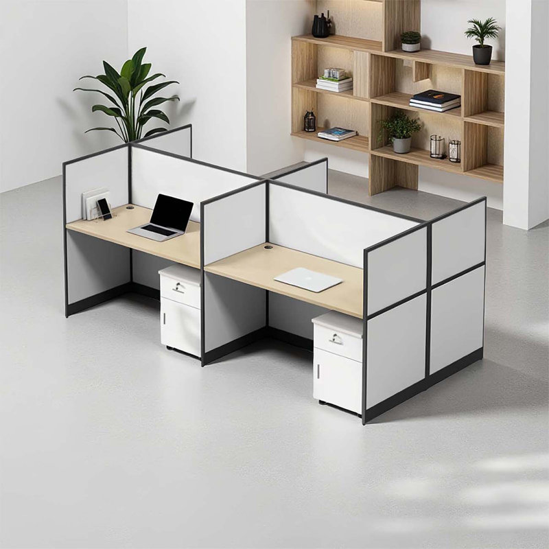 Poste de travail rectangulaire avec câble pour 2 à 6 personnes , H 47,24 po x l 120,47 po x P 59,84 po