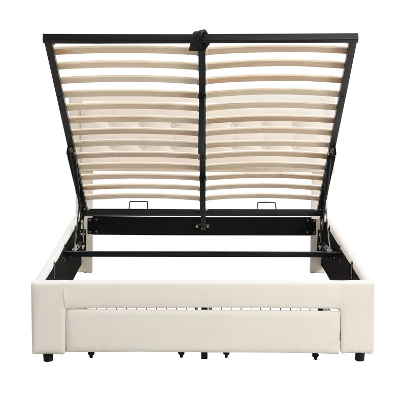 Tymvou Upholstered EU Kingsize - 160 X 200 Cm Bed, Beige, Double (4'6)