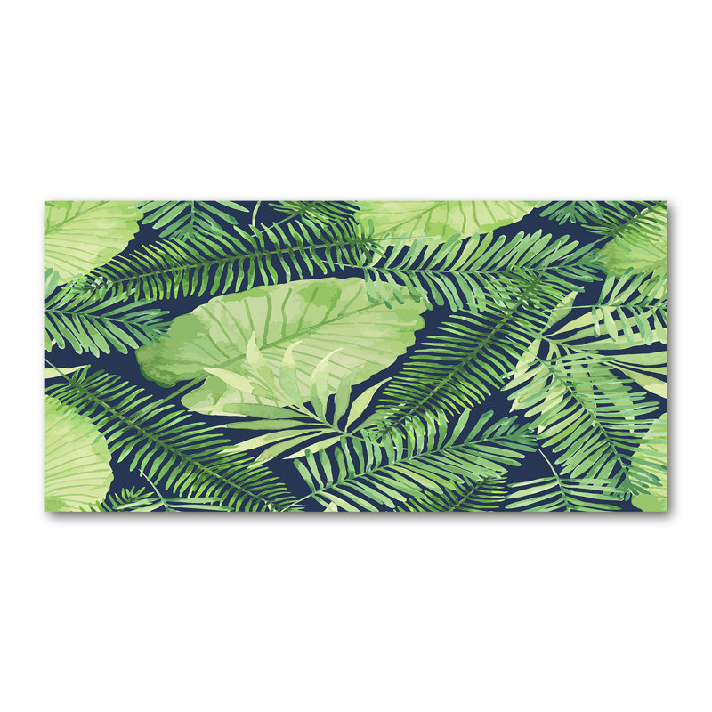Tropical Leaves - No Frame Print, Canvas, 50cm H x 100cm W