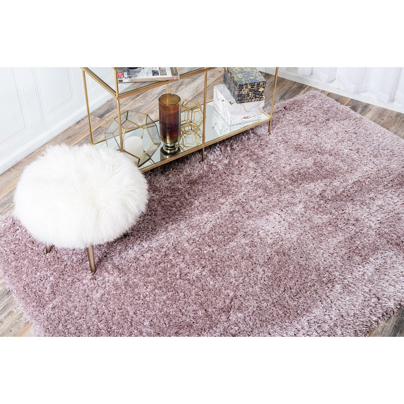 Tapis à longs poils Lilac, Rectangle 4 pi 1 po x 6 pi 1 po