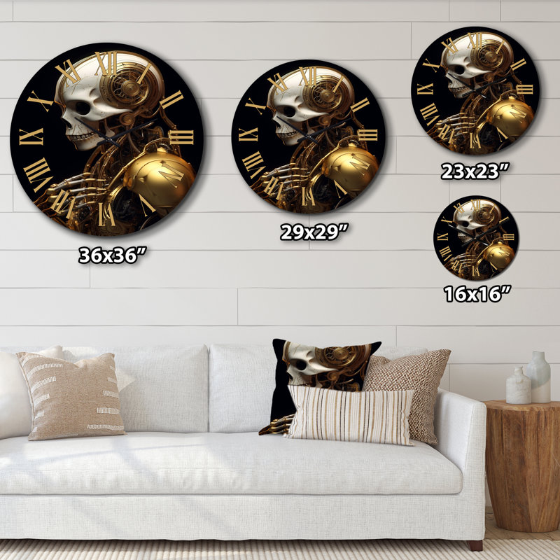 Golden Golden Robot - Horloge murale Folk, Très grand