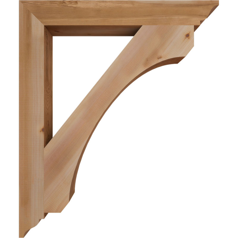 Support en bois rustique traditionnel BKTLEC01, Cèdre rouge de l'Ouest (lisse), H 38 po x l 3,5 po x P 32 po