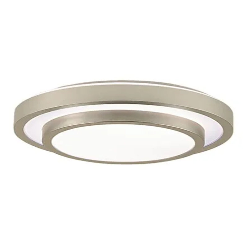 Eurofase 19588-018 Noire 1-Light Flushmount, Silver/White