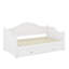 Lit de jour simple en bois allongé avec tiroirs de rangement, canapé-lit en bois pour le salon-407497700