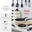 Swan Townhouse 14 Piece Aluminium Cookware and Tool Set with 16/18/20cm saucepans with Glass Lids and 20/26cm Frying Pans-114826780