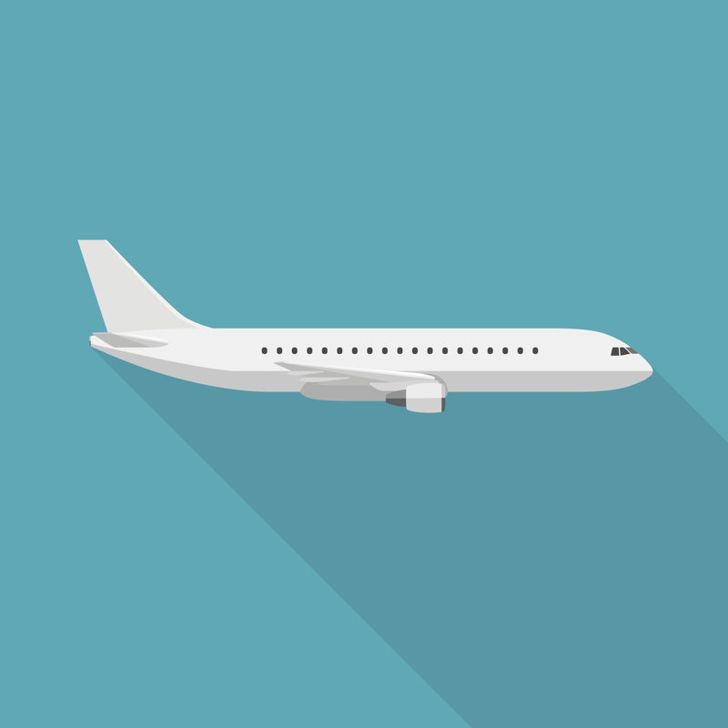 Airplane by Ilyabolotov - Wrapped Canvas Print, 51cm H x 51cm W x 3.8cm D