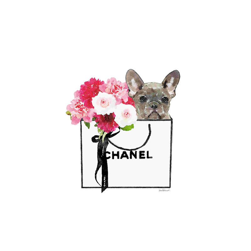 Frenchie & commercial Ii - impression sur toile tendue, H 12 po x l 8 po