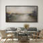 Rustic Countryside River Landscape Impressionistic Nature Scene, reproduction d'art sur toile-111176908-98042124