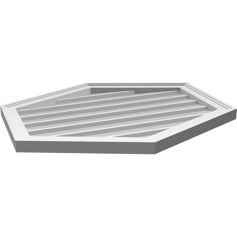 Ventilé vertical à pignon vertical en uréthane 5/12, H 26 po x l 30 po x P 1,5 po