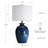 22.5in Ceramic Table Lamp With Drum Shade-1514481186