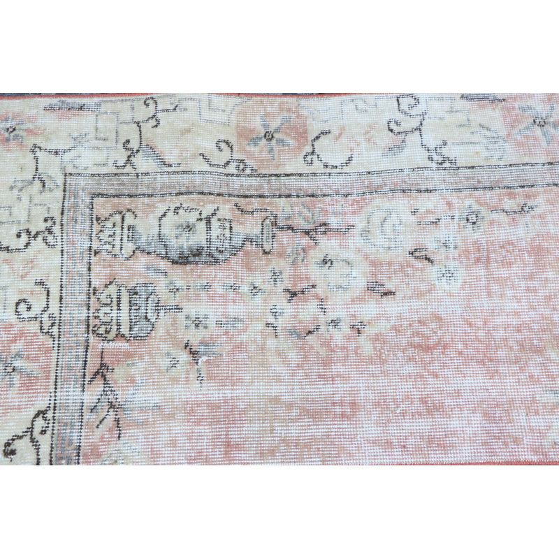 Vintage Small Turkish Rug - Antique Wool Red Bathroom Rug with Tassels - Modern Door Mat