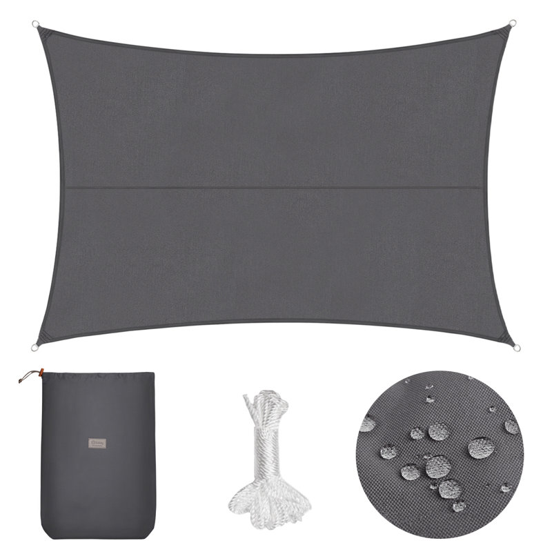 4 x 5m Rectangular Shade Sail, Anthracite