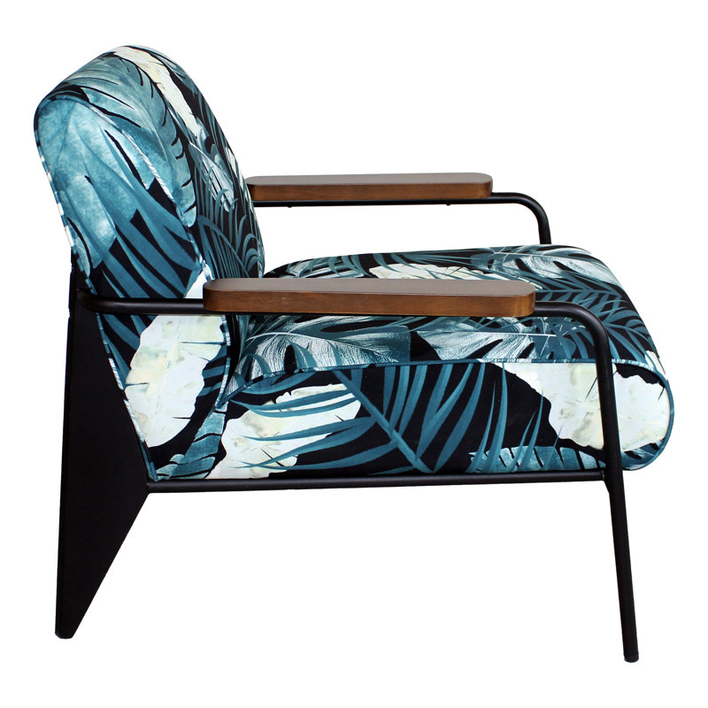 Fauteuil en velours de 32,3 po Amirya