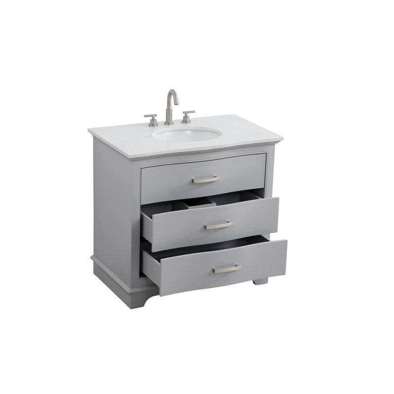 Knox 36 inch Single Bathroom Vanity, Gray