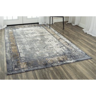 Tapis doré / gris anthracite Jonason