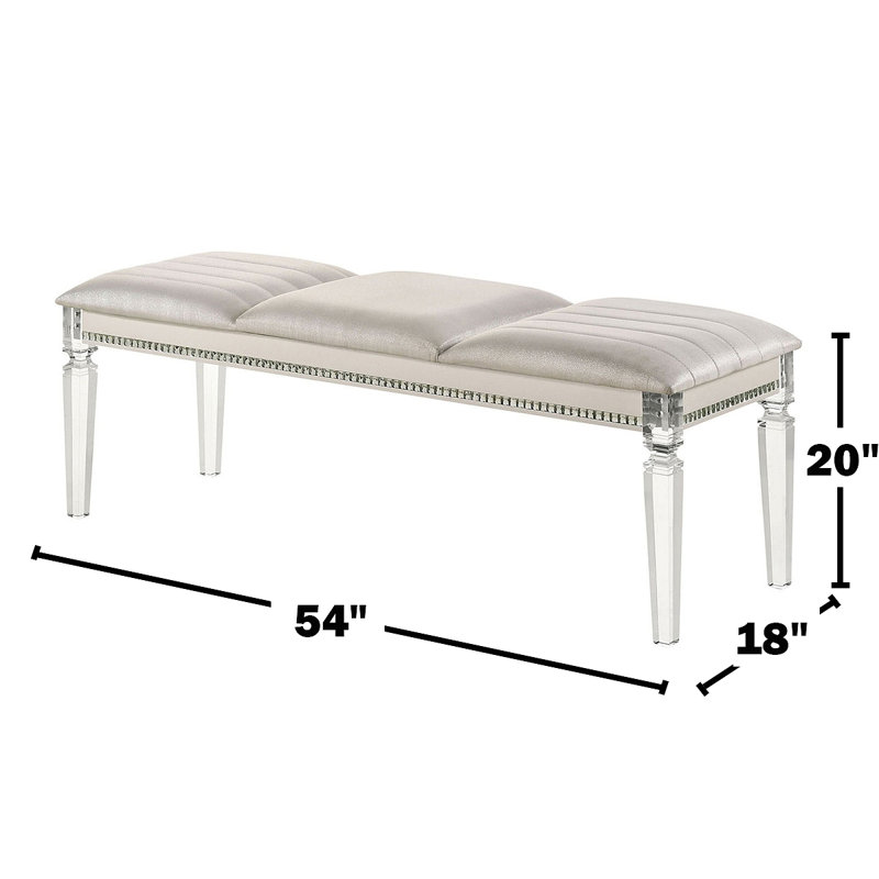 Banc en acrylique avec assise rembourrée