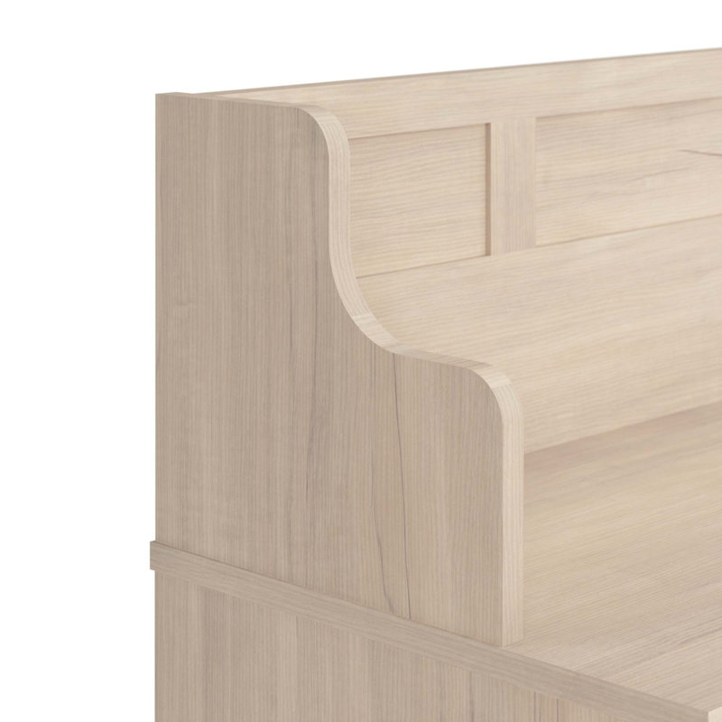 Arulappu 40''W Shoe Storage Bench, White Washed Maple