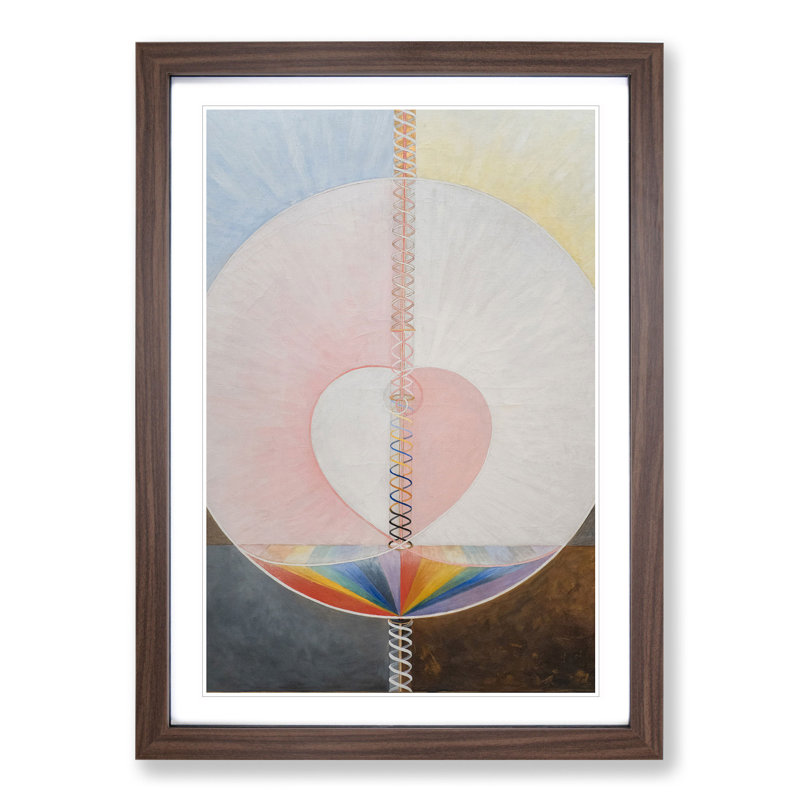 What a Human Being Is by Hilma Af Klint - Picture Frame Painting, Walnut, 65cm H x 48cm W x 2cm D