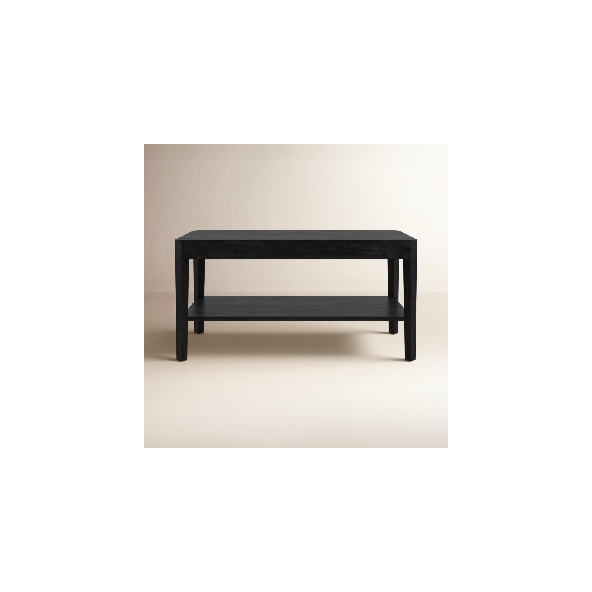 Ardentown Solid Wood Single Coffee Table, Black