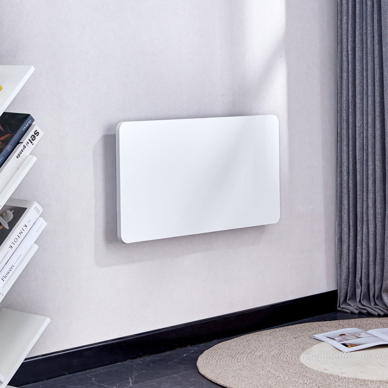 Table pliante murale, H 6,5 po x l 31,4 po x P 15,7 po, Blanc