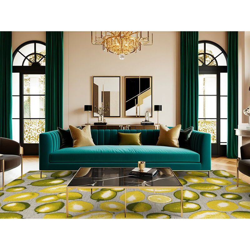  Tapis lavable Limequat, Rectangle 8 pi x 10 pi