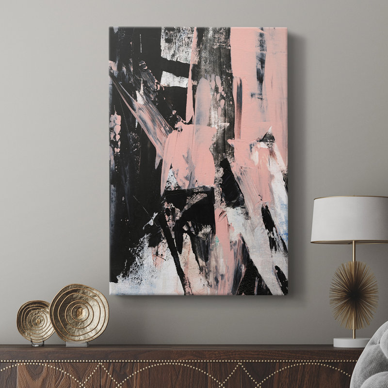 Black & Blush II - Gallery Cavas sur mesure, H 27 po x l 18 po