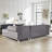 Joannette 112.6'' Wide Traditional Tufted Sectional Sofa Chaise with Nail Trim & 2 Pillows-647190597