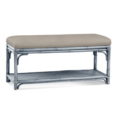 Summer Retreat Wicker Shelf Storage Bench