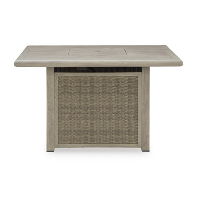 Debbee Outdoor Square Fire Pit Table