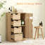 Armoire de rangement verticale compacte, armoire de plancher multi-compartiments, unité de rangement étroite, armoire d'appoint