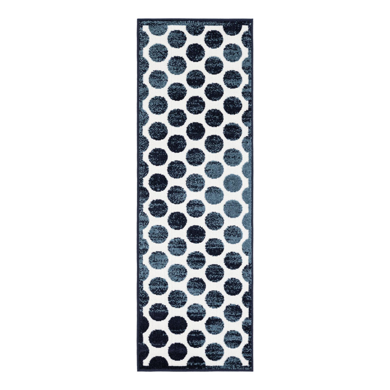 Tapis intérieur / extérieur Sabrina Soto Dots, Tapis de couloir 2 pi x 6 pi 1 po