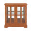 Vitrine antique avec tablettes réglables, design rétro, portes en treillis et éclairage à DEL pour la décoration et l'organisation de la maison-1938605372