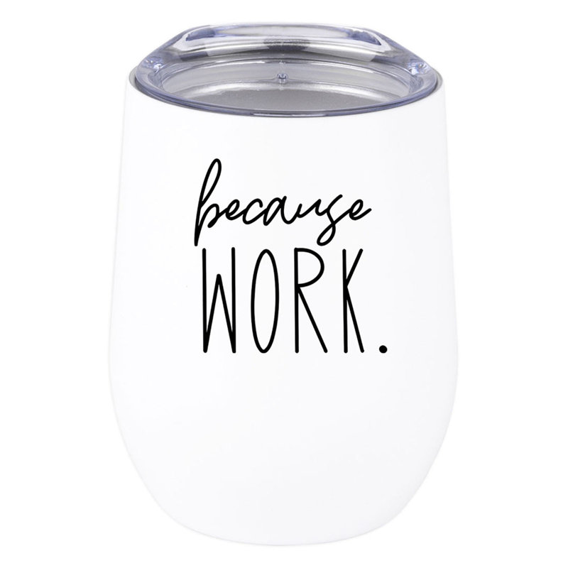 Drôle 12 oz. Gobelet à vin en acier inoxydable isolé sous vide